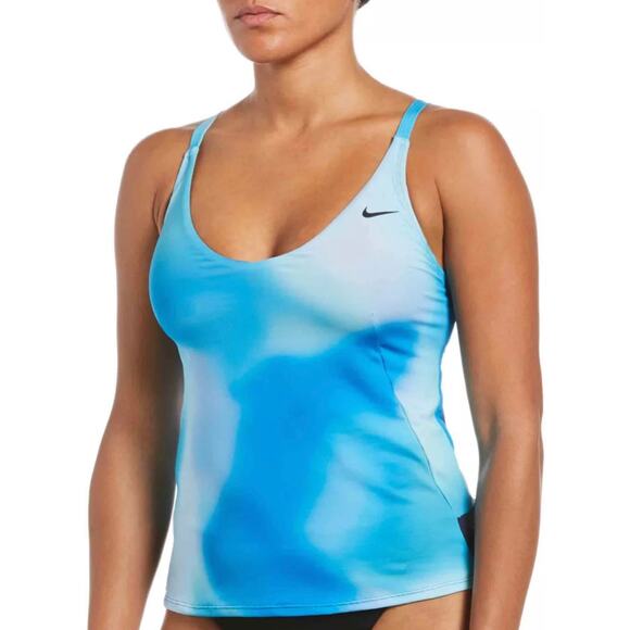 NIKE Battle Blue Crossback Swim Tankini | S - Picture 1 of 6